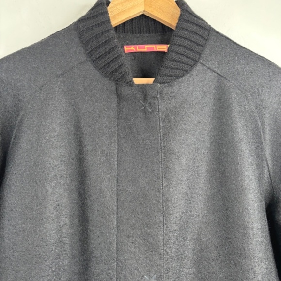 Kuna Alpaca Wool Dress Coat XL Charcoal Grey Pockets Classic Minimalist Fall - Picture 2 of 11